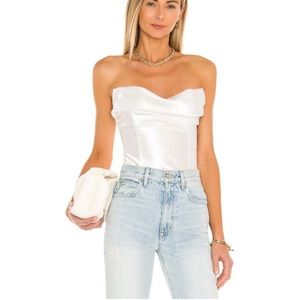 Lovers and Friends Adler white corset top from revolve. Size XS